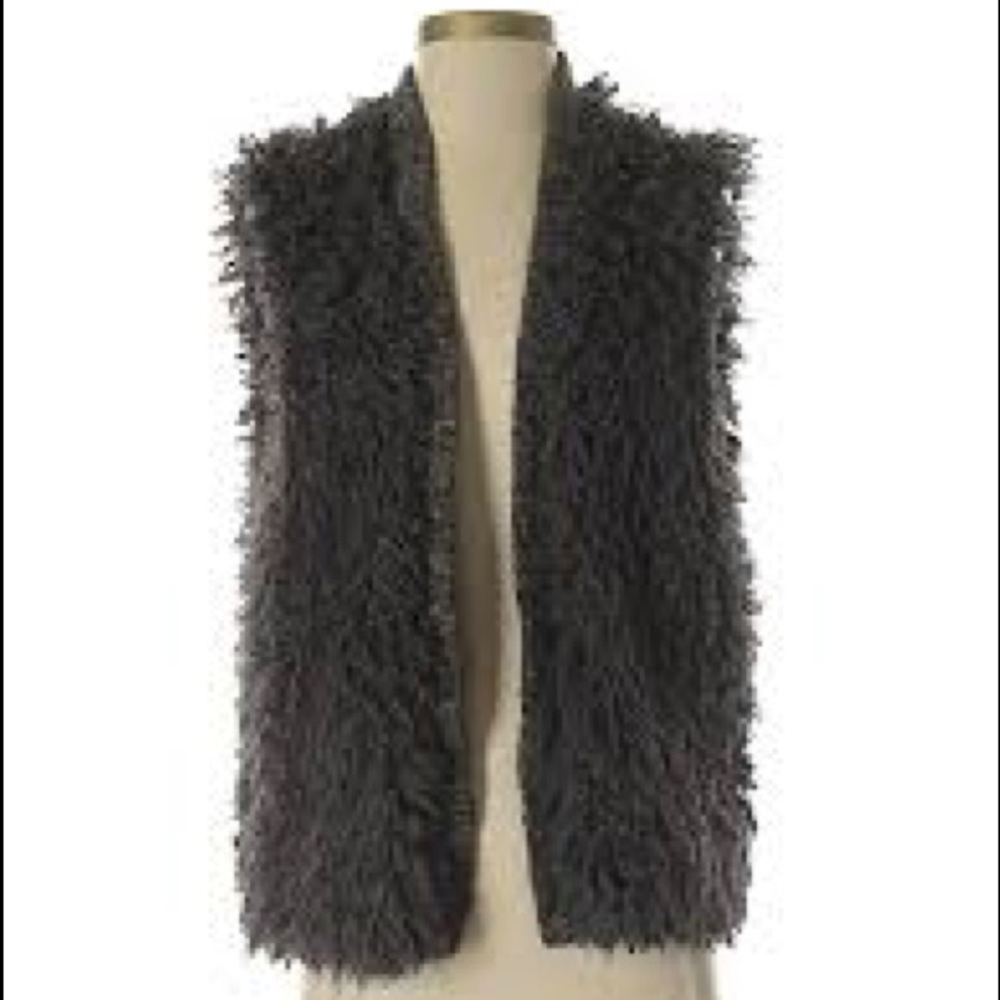 Grey fur vest